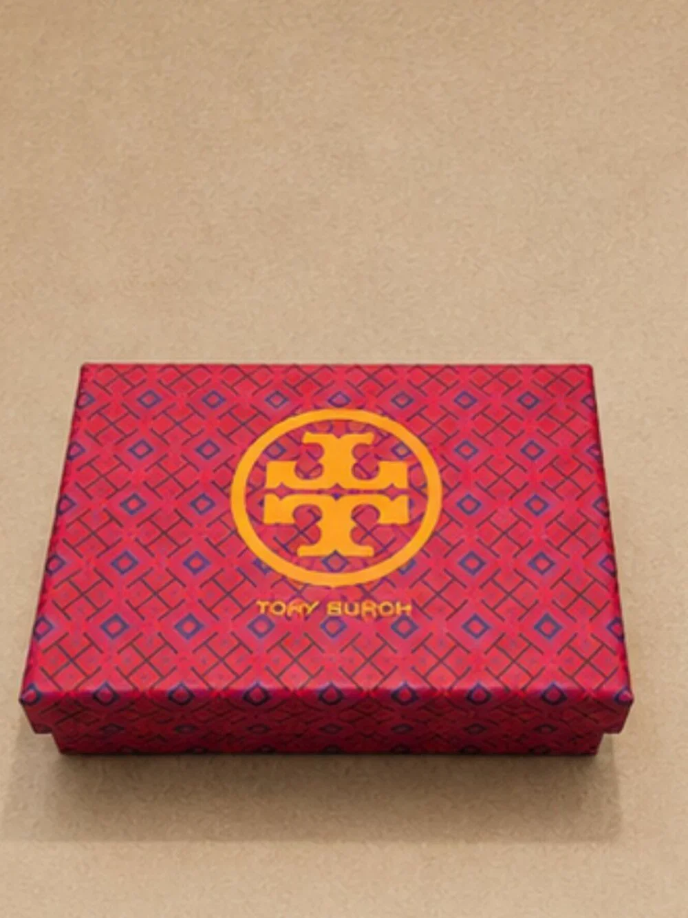 Tory Burch Empty Gift Box Set - Pink Logo Print Box, Navy Dust Bag & Band